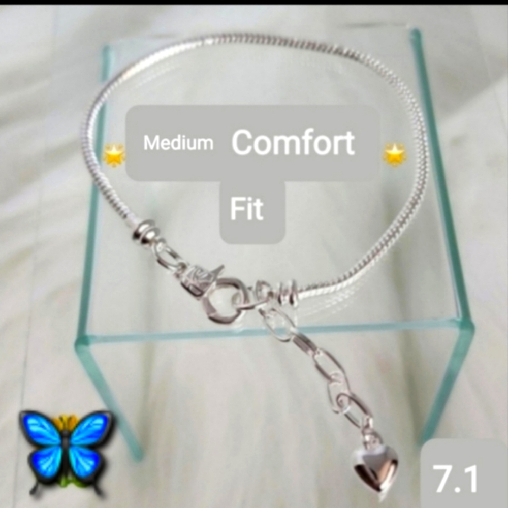 SILVER Charm Bracelet Starter Bracelet only No Charms